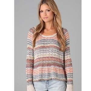 Free People Lost in the Woods Knit rainbow sweater